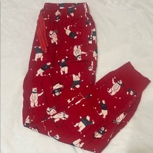 Old Navy Red Pajama Bottoms with Bear Print